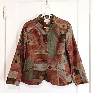 Coldwater Creek Multicolor Geometric Jacket